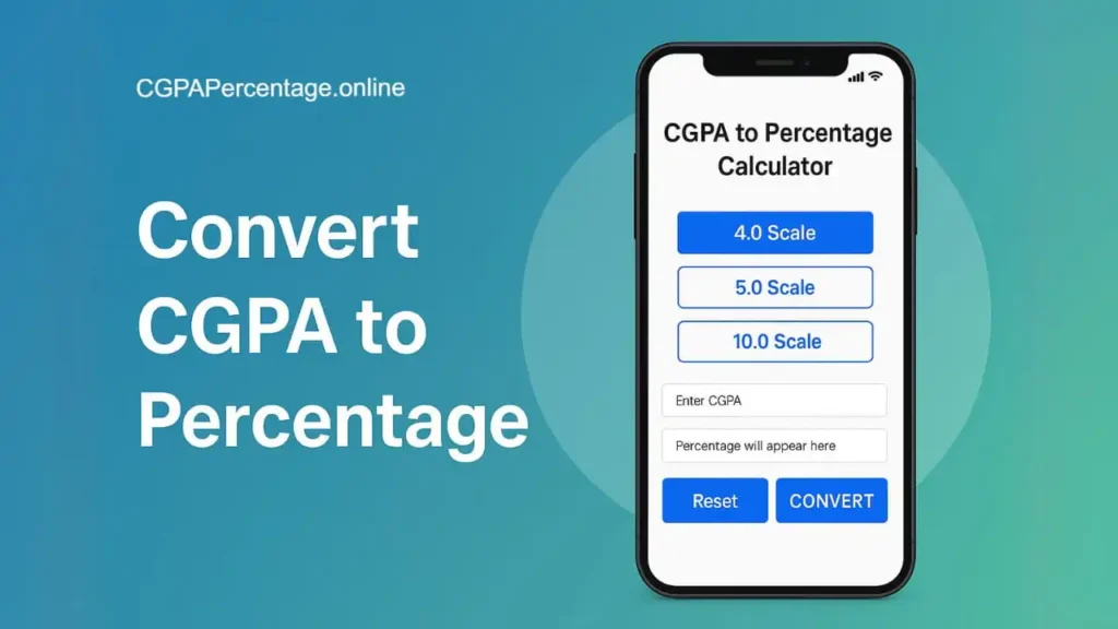 CGPA to Percentage calculator that works on any device.